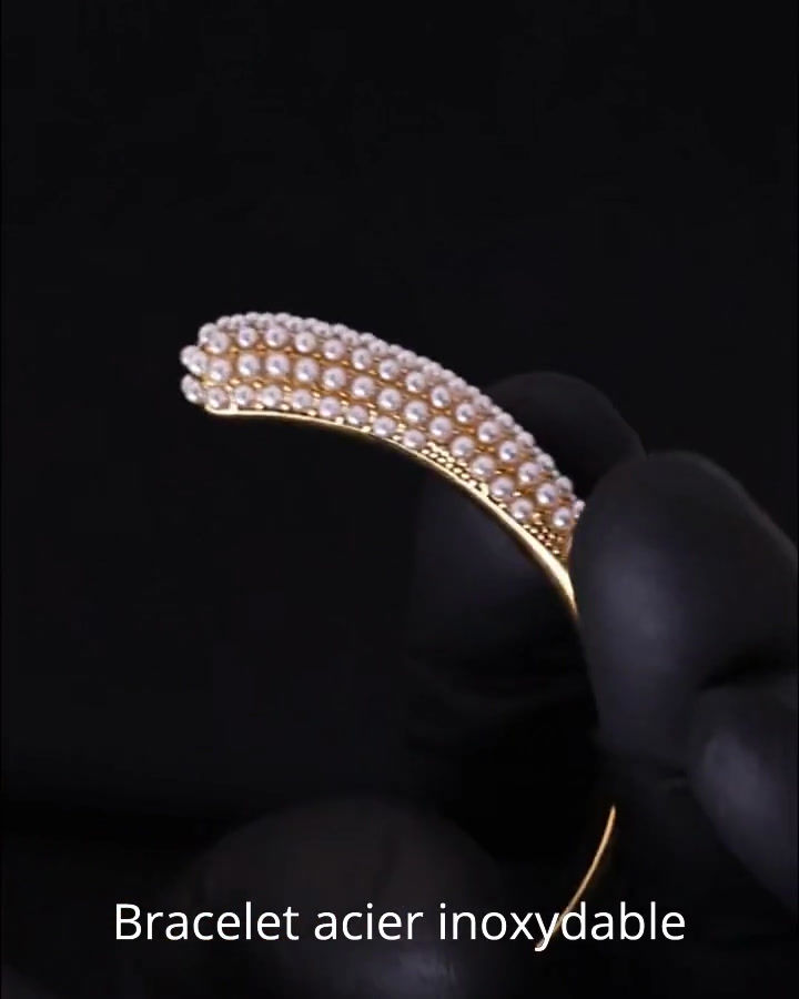 Miniature : vidéo bracelet jonc perle résine