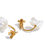 Miniature : boucle d'oreille fleur blanche acier