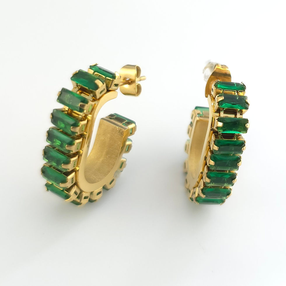 Miniature : boucle d'oreilles Zircon cubique vert