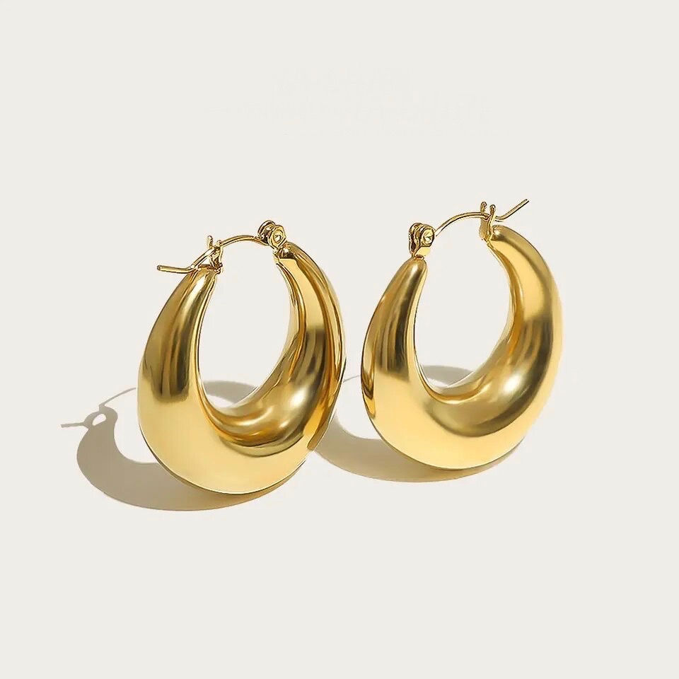 boucle d'oreilles créole acier lisse