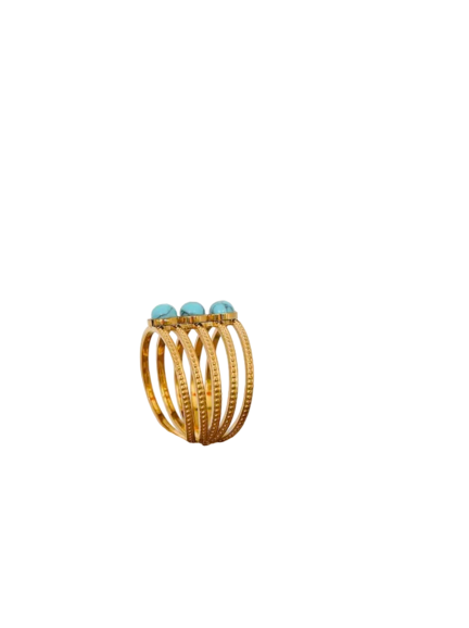 Miniature : bague tendance en pierre naturelle, accessoire en acier inoxydable