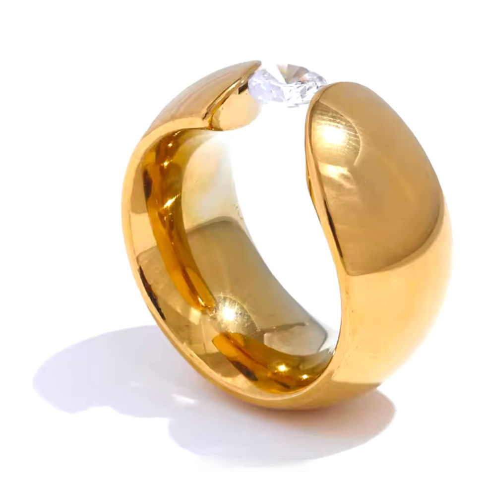 Bague large zircon