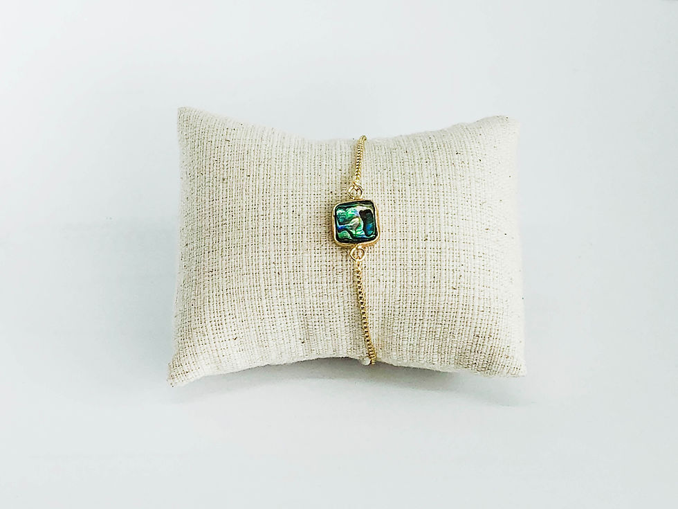 Bracelet Nacre Carré Fermoir Coulissant