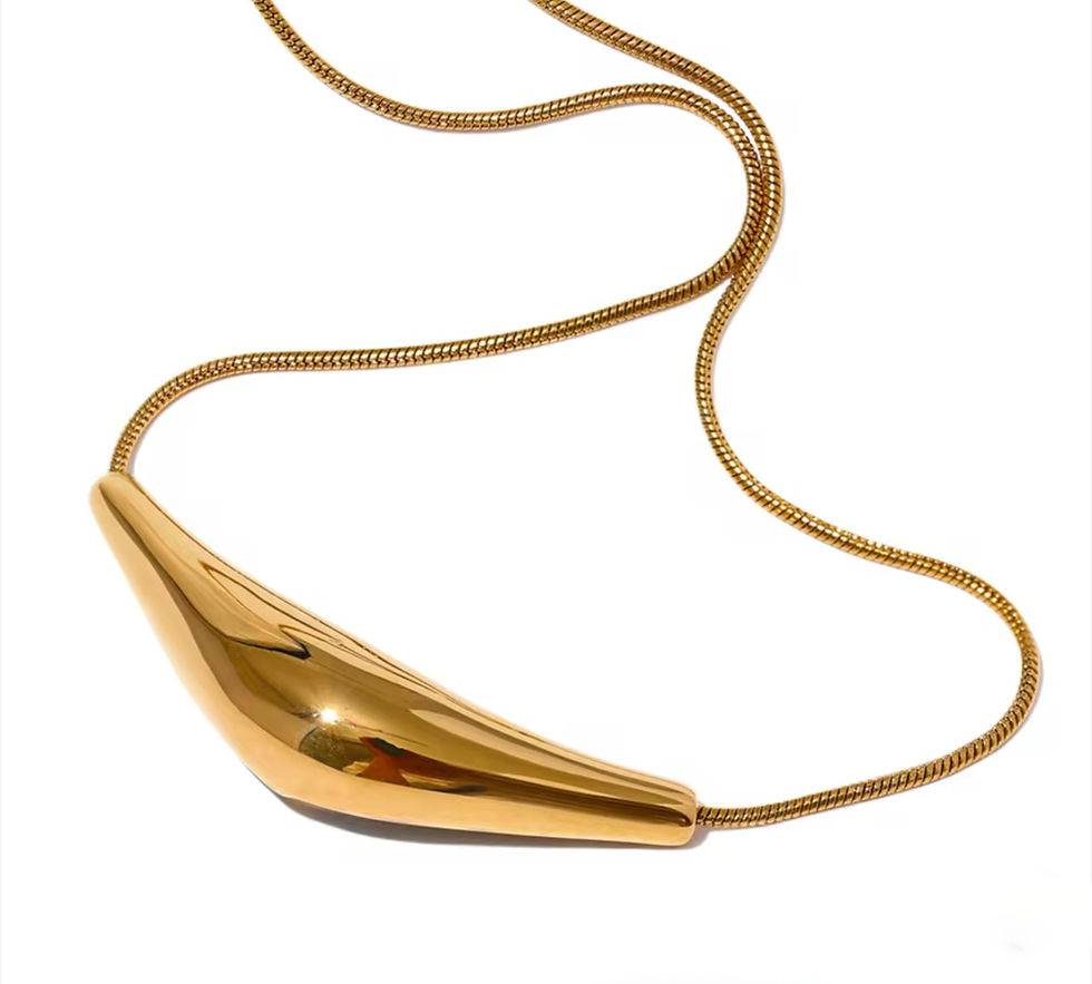 collier minimaliste en acier doré