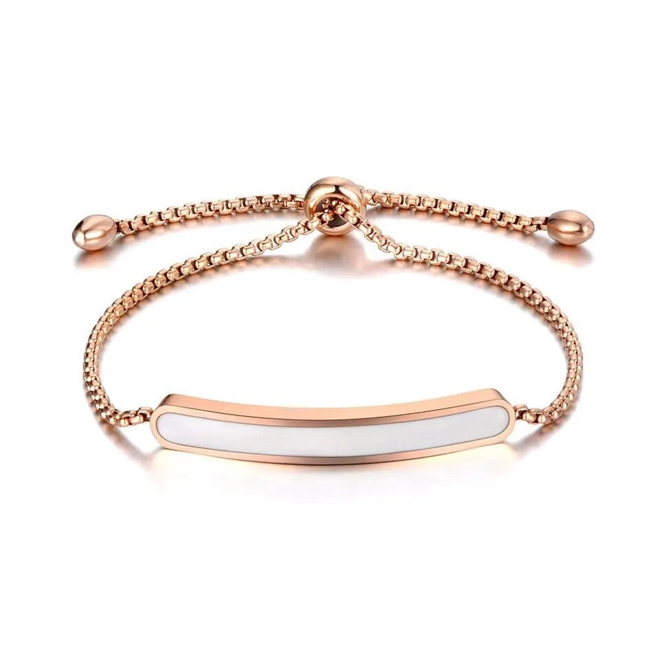 Bracelet plaque acier