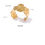 Miniature : Bracelet jonc ronde des fleurs acier doré