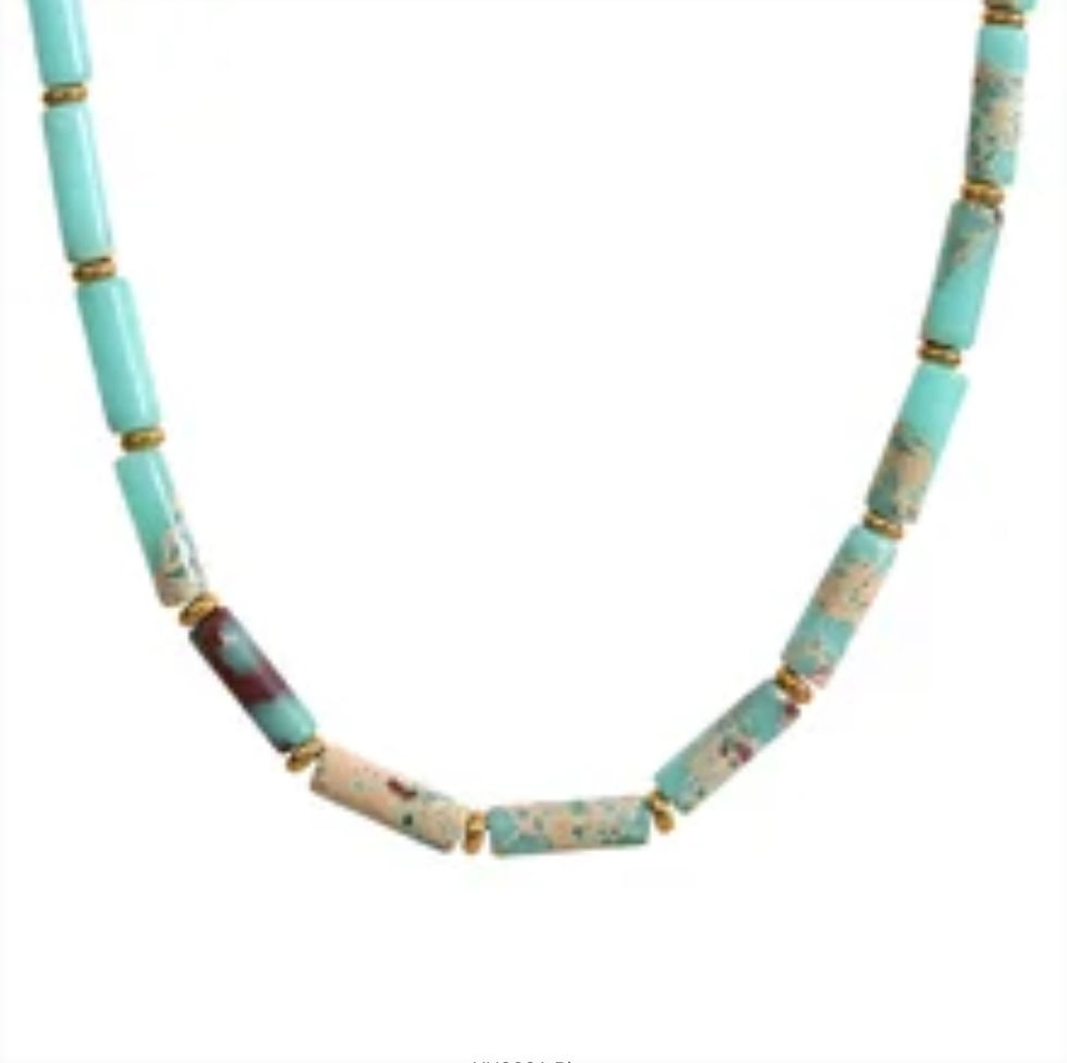 Miniature : collier Astrid pierre naturelle et acier