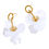 Miniature : boucles d'oreilles fleur et acier inoxydable