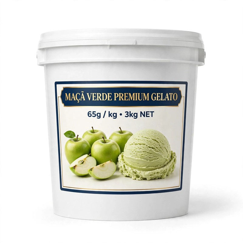Balde de pasta concentrada de maçã verde para gelataria e pastelaria