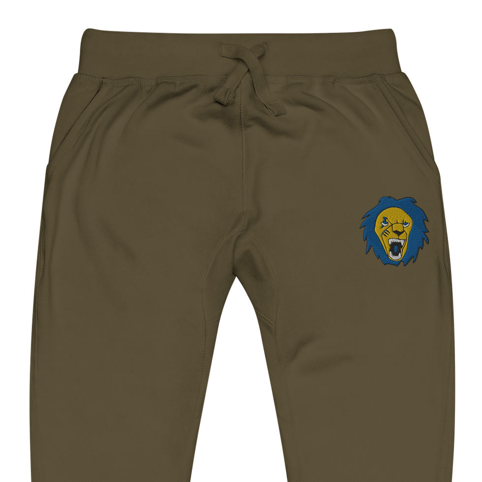 Thumbnail: Roaring Lion Royal Blue / Yellow Premium Sweatpants (Unisex)
