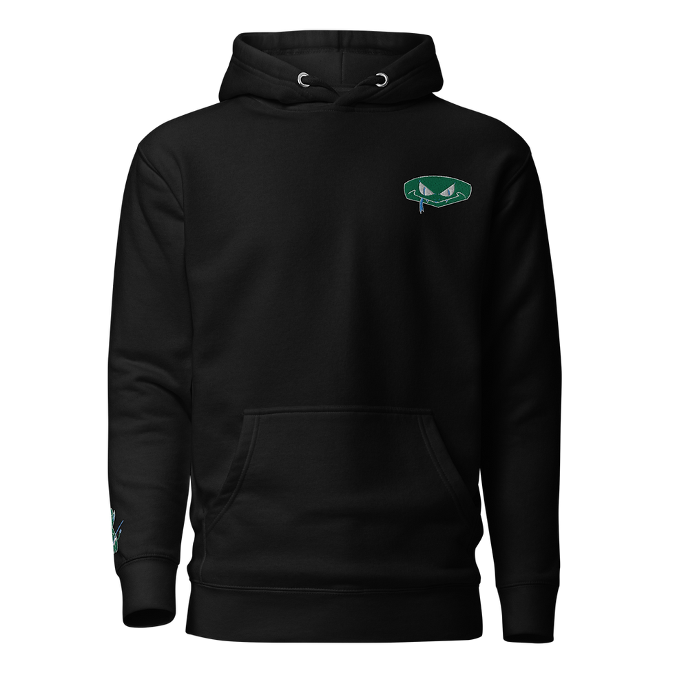 Green / White / Blue Reptile Premium Hoodie (Unisex)