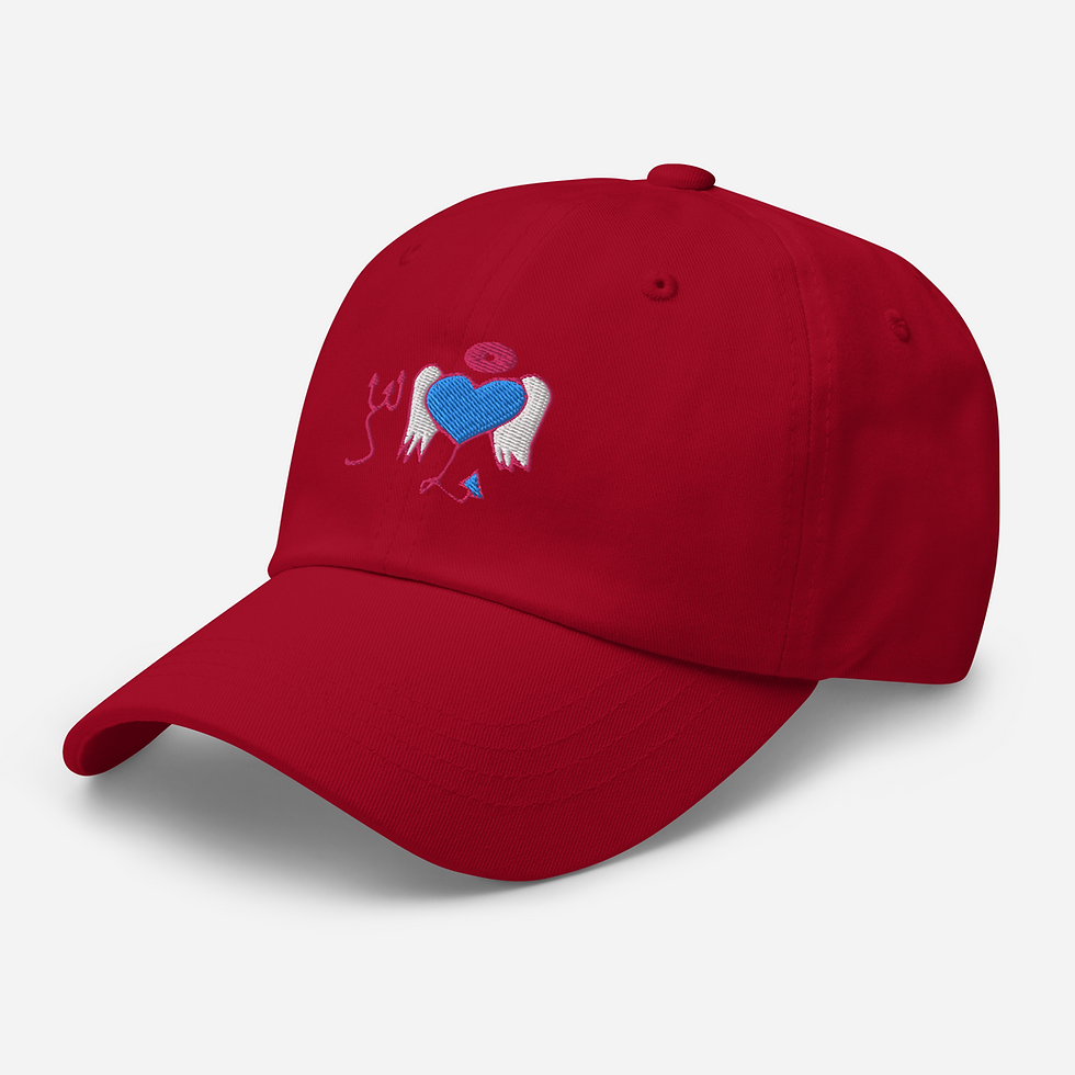 Thumbnail: "Love Logo" Premium Hat Baby Blue / Flamingo / White