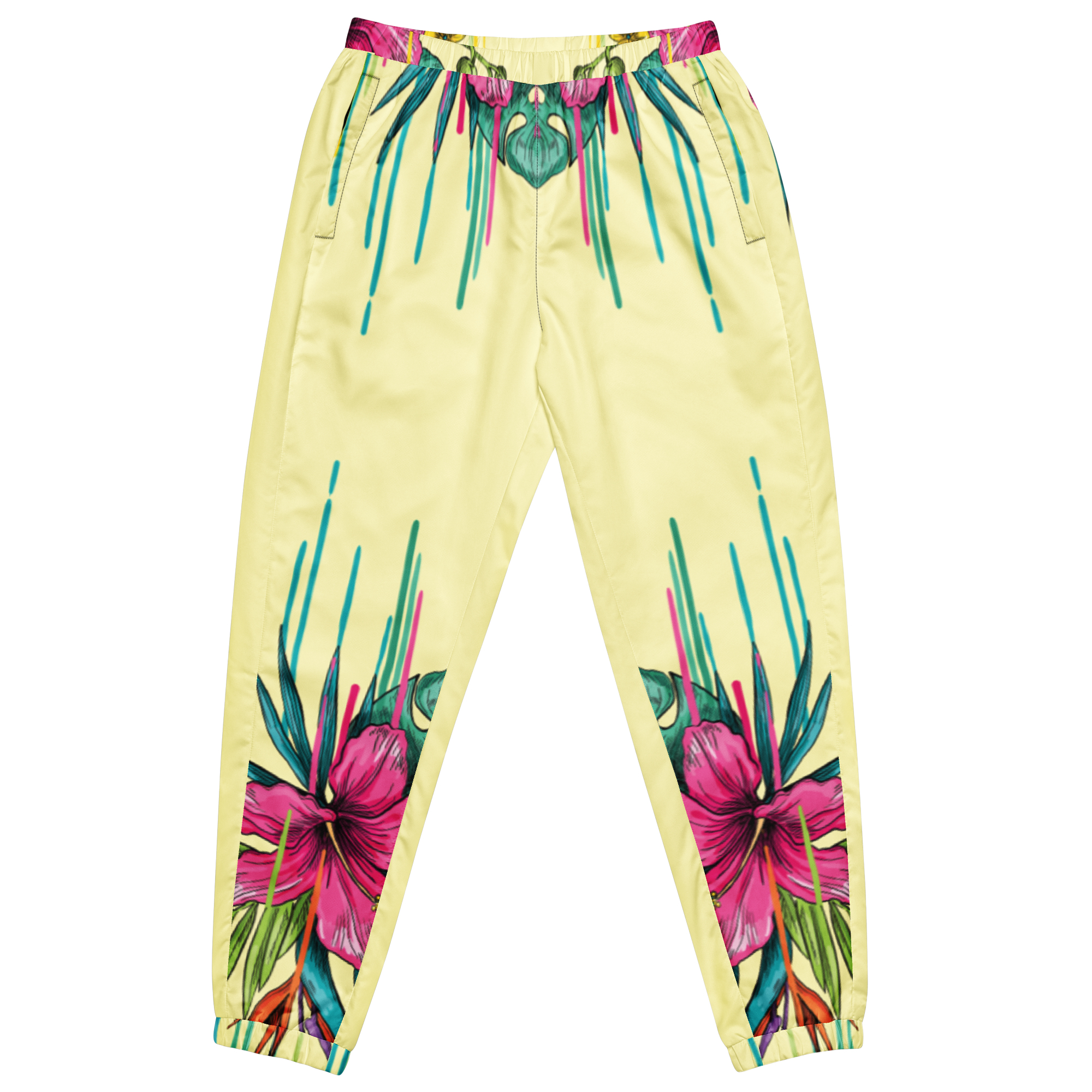 "Painted In Poison" Premium Track Pants Baby Yellow (Zippered) 