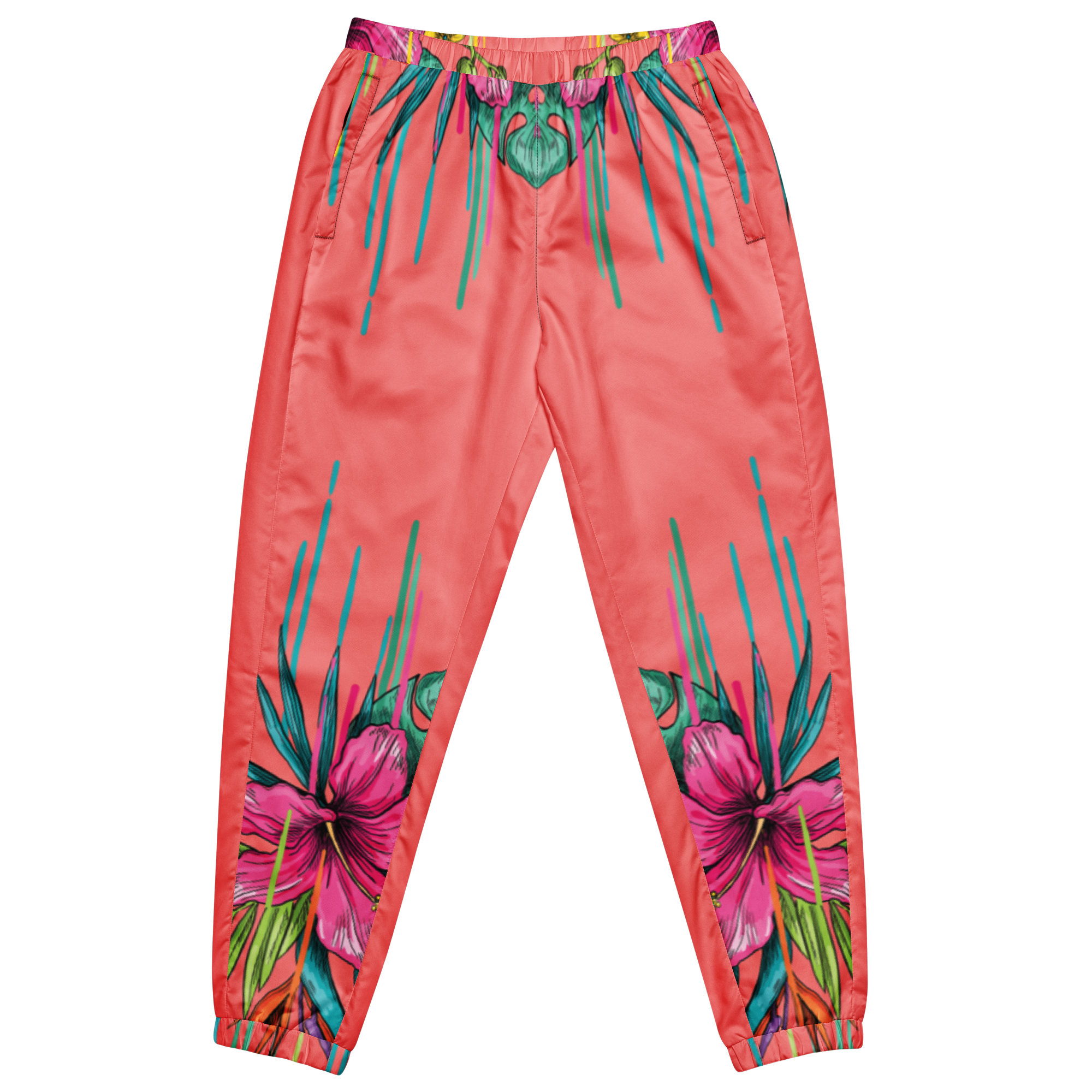 "Painted In Poison" Premium Track Pants Salmon (Zippered)