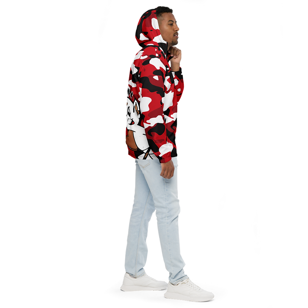 Thumbnail: Courageous Camo Roaring Red Track Jacket (Zippered)