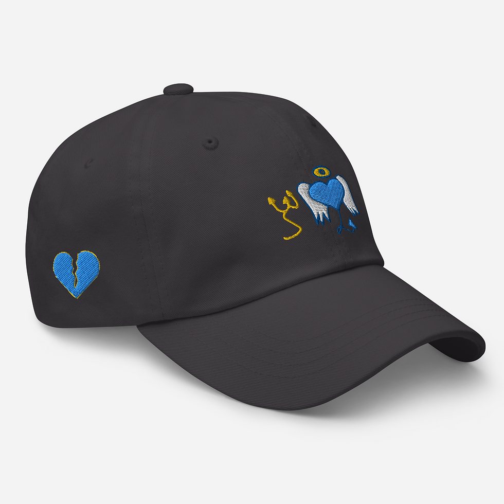 Thumbnail: "Love Logo" Premium Hat Yellow / Baby Blue / White