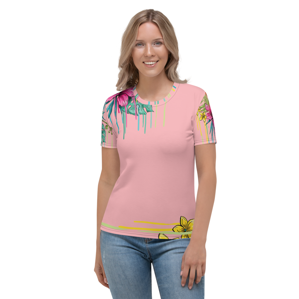 "PAINTED IN POISON" Premium T Shirt (Light Pink)