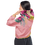 Thumbnail: "Painted In Poison" Premium Cropped Windbreaker Light Pink (Zippered) 