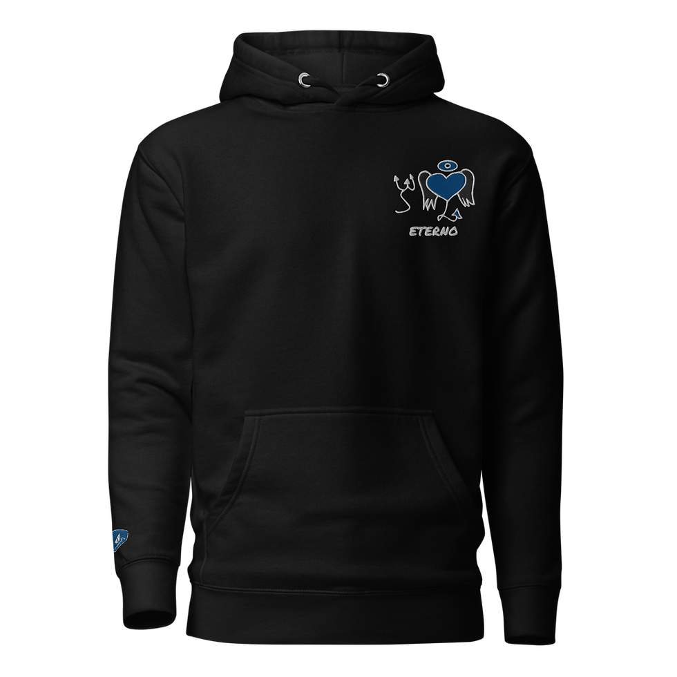 Love Logo Blue / White / Black Premium Hoodie (Unisex)