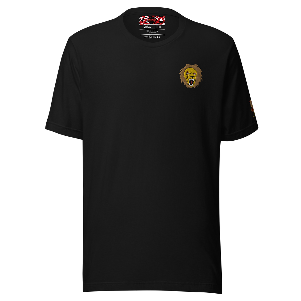 Roaring Lion T Shirt Old Gold / Yellow / Red (Unisex)