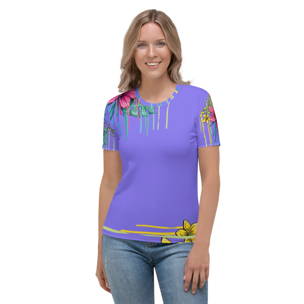 "PAINTED IN POISON" Premium T Shirt (Bright Purple)