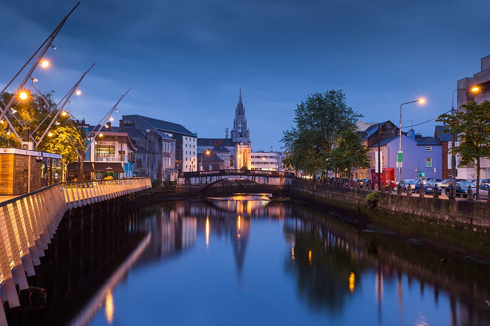 Cork city at night 