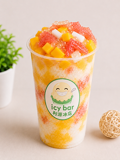 S11 Mango Tapioca with Pomelo Shaved Icy Cup