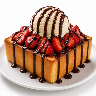 S56 Strawberry Nutella and Vanilla Ice Cream Thick Toast