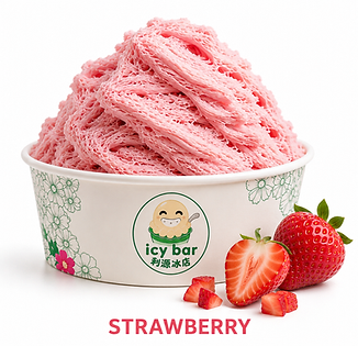 Strawberry Snowflake Icy + 2 Topping's