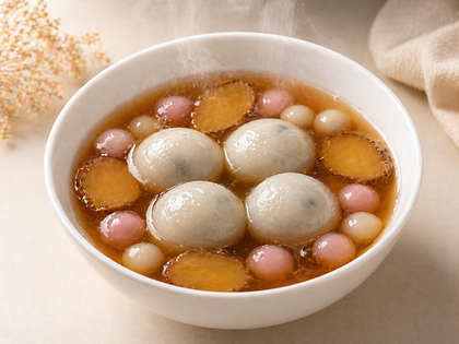 S20 Black Sesame Tang Yuan in Ginger Syrup (姜糖黑芝麻湯圓)