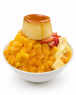 Caramel Flan Shaved Icy with two toppings