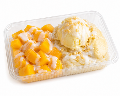 Durian/Mango Sticky Rice with Coconut Milk+Ice Cream