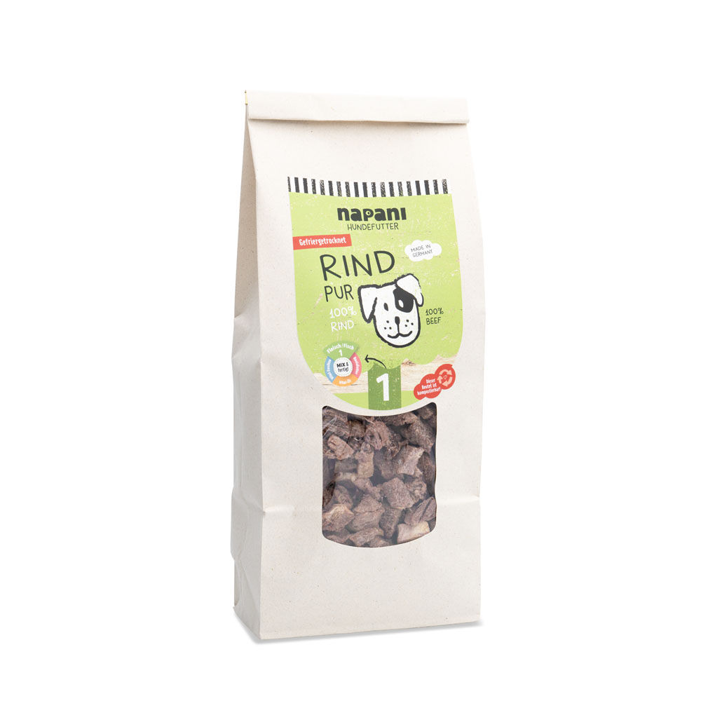 Hundesnack - Rind pur, gefriergetrocknet 500g