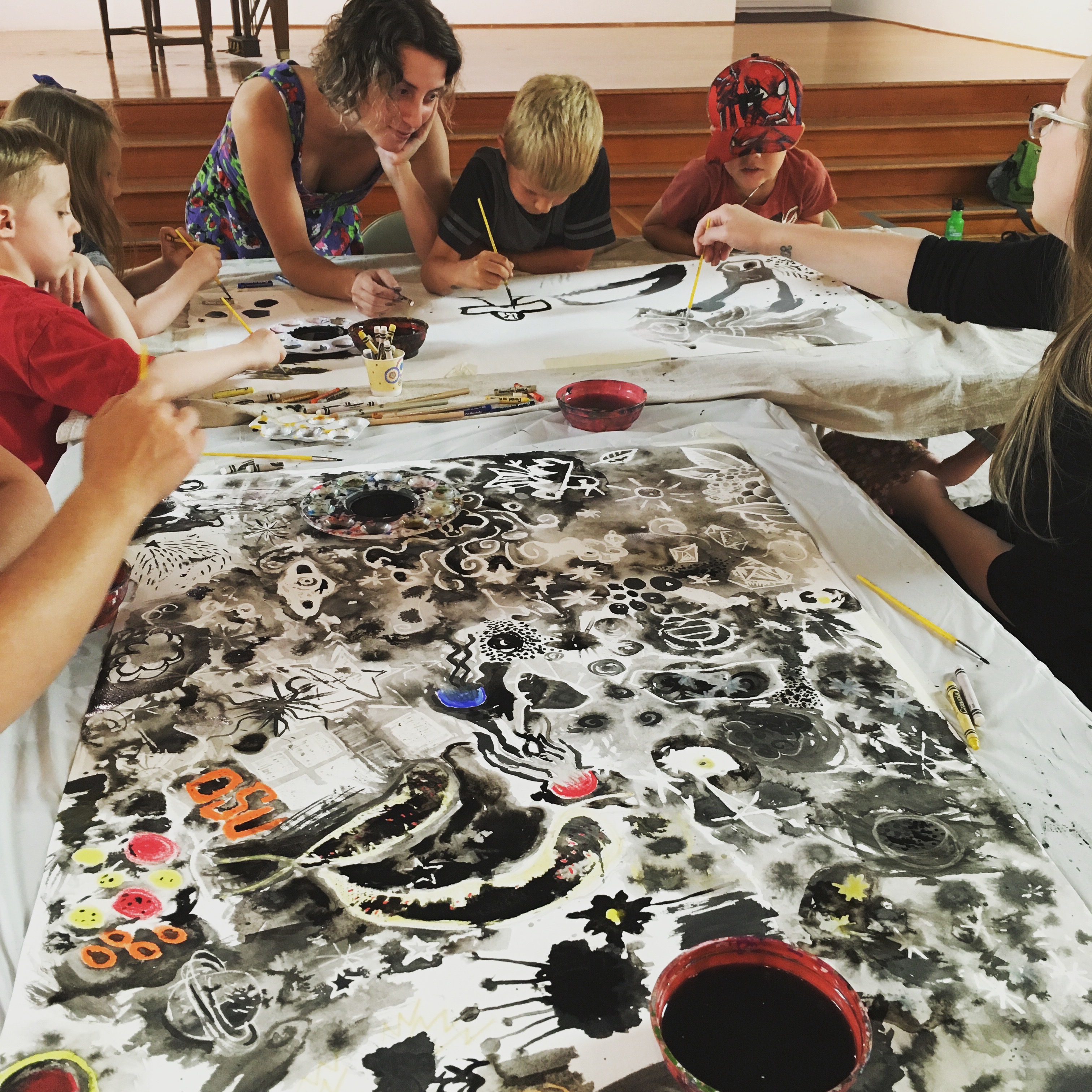 Collaborative Ink Painting