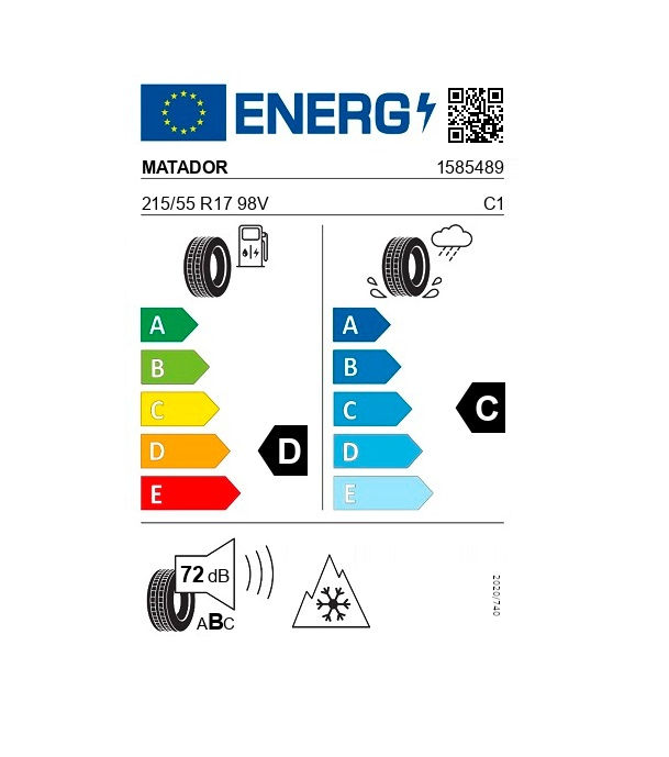 Miniatura: Matador MP93 NORDICCA 215/55-R17 98V XL