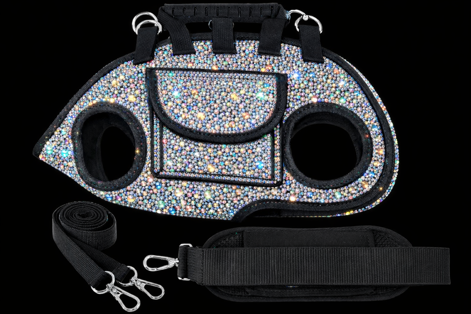 Aurora borealis Crystal Rhinestone Carrier (medium)