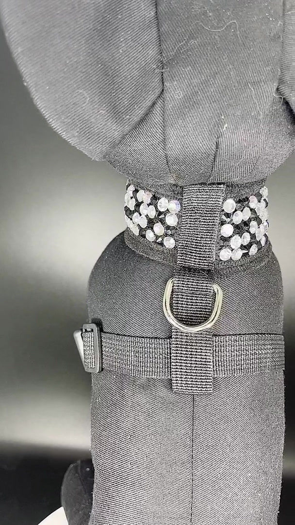 Thumbnail: Black / Crystal  (small )choker 