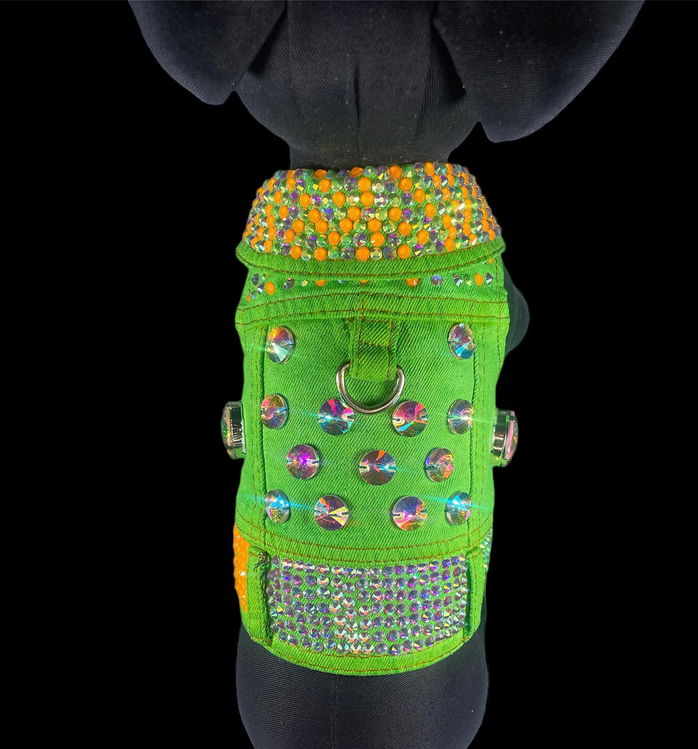 Thumbnail: Lime Glam  denim Jacket (small )
