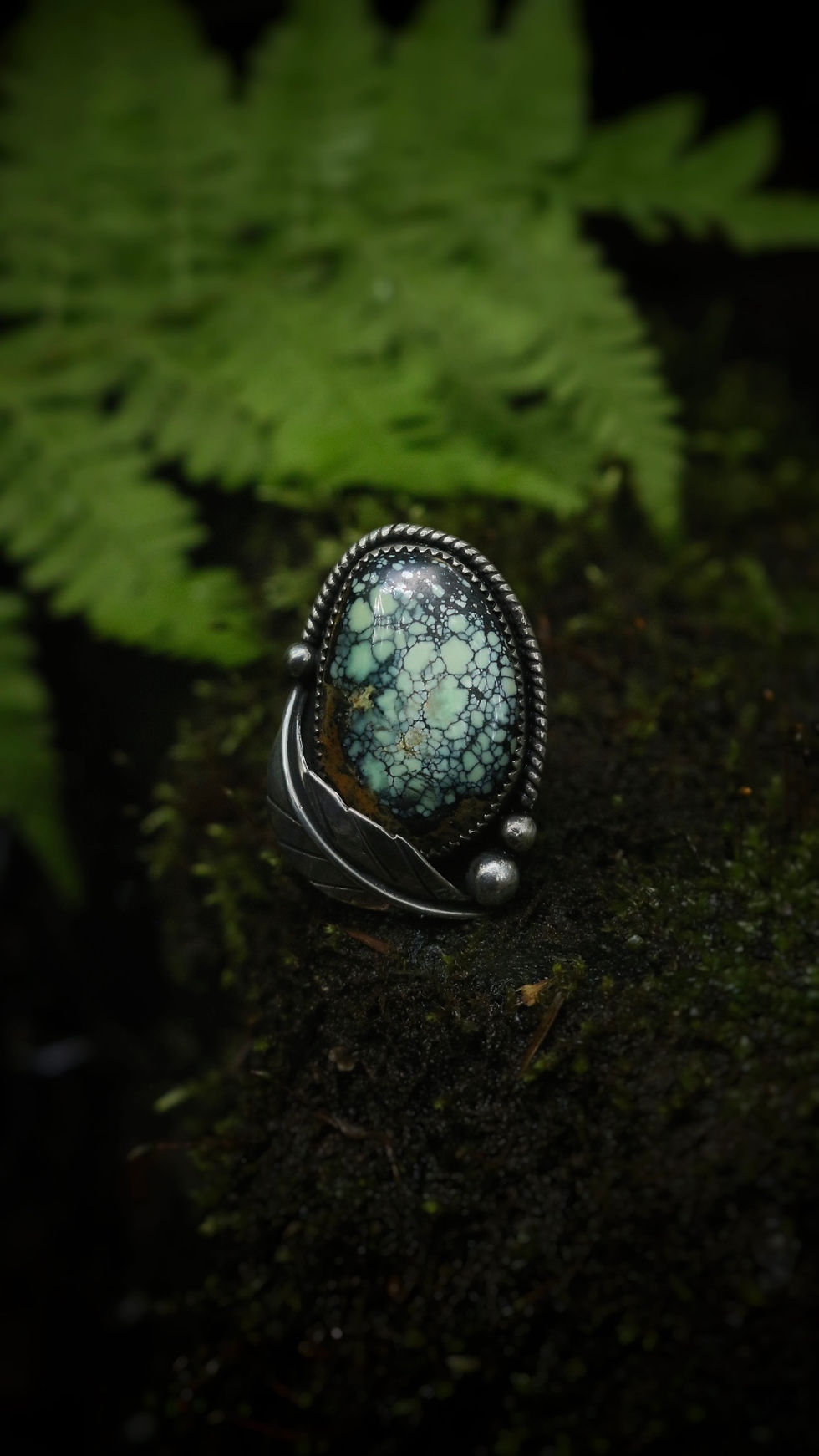 Thumbnail: Large New Lander Variscite Ring 