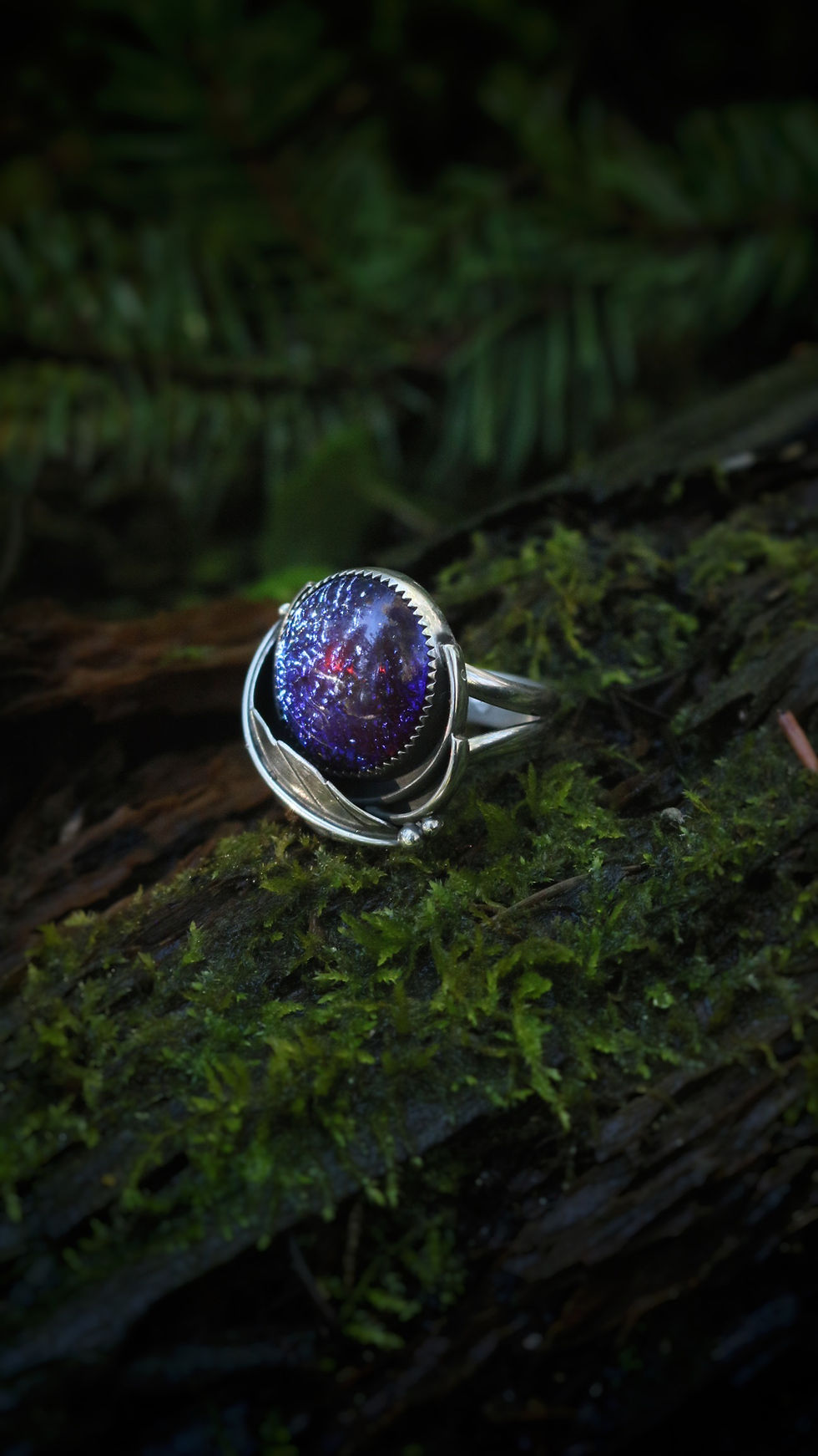 Thumbnail: Chunky Dragons Breath Opal Ring 