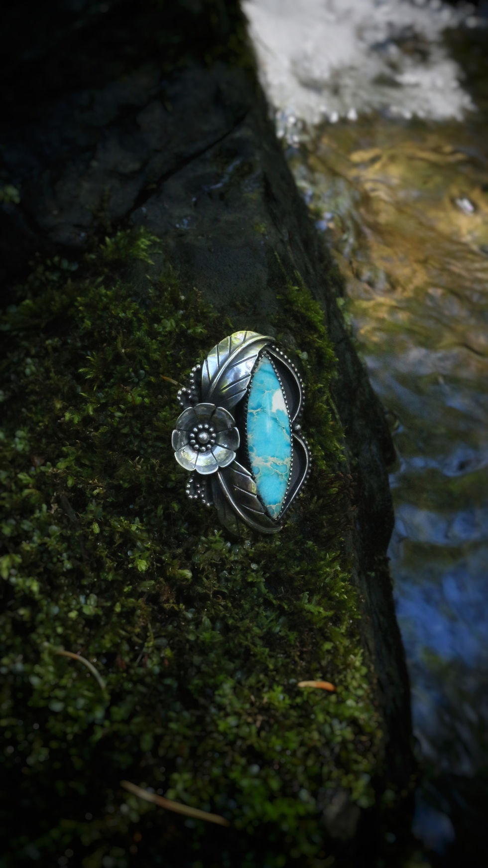 Thumbnail: Sea Sediment Jasper Flower Ring 
