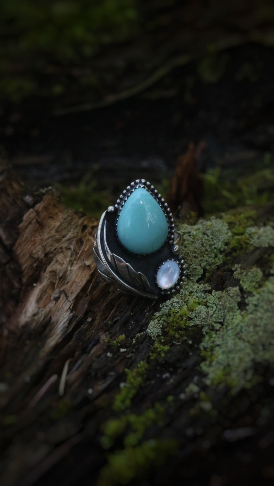 Turquoise + Mother of Pearl Ring