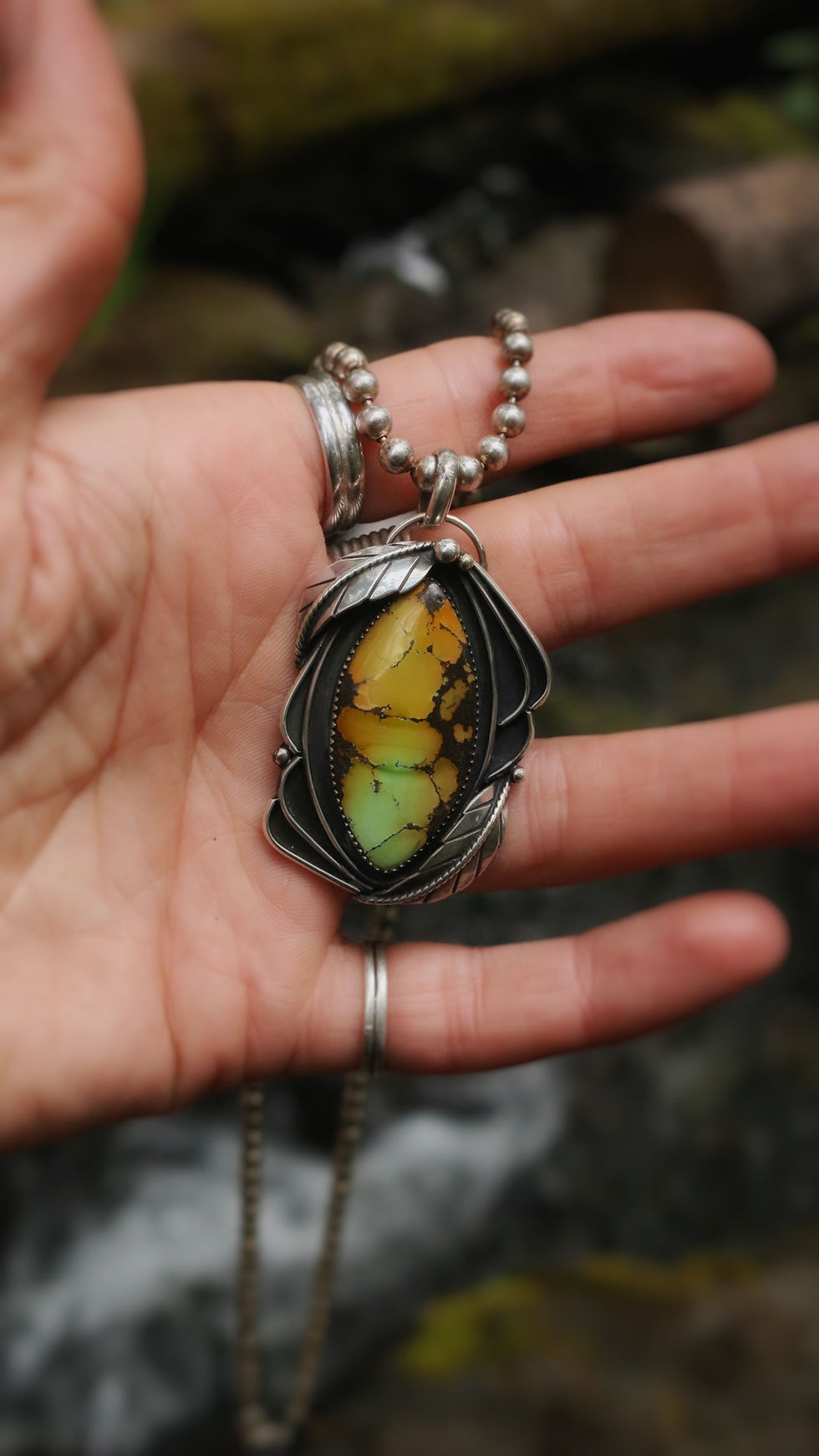 Thumbnail: XL Hubei Turquoise Pendant 