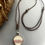 Thumbnail: Baseball Round Pendant Adjustable Cord Necklace