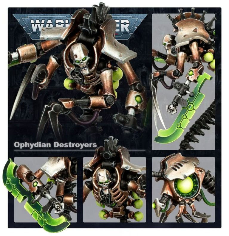 Прев'ю: Набір мініатюр NECRONS: OPHYDIAN DESTROYERS
