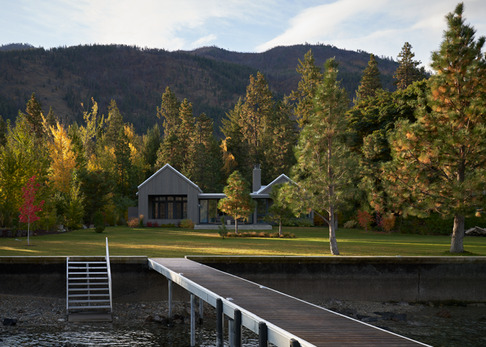 Laura Morawitz Interior Design, Lake Chelen, Washingto, Lake house view