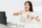 Hand interacting with a glowing digital chatbot icon and speech bubbles representing AI-powered communication.