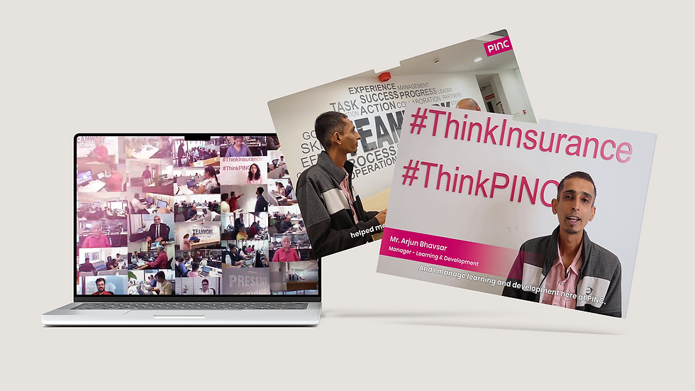 Creative content highlighting Pink Insurance’s commitment to customer-centric services and financial education.