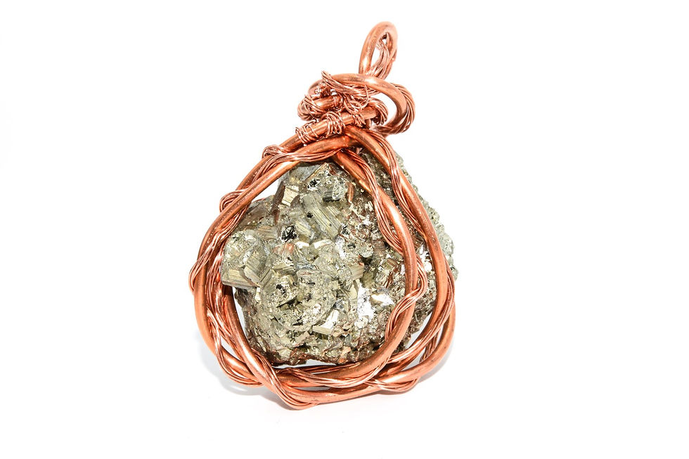 Large Pyrite Crystal Pendant