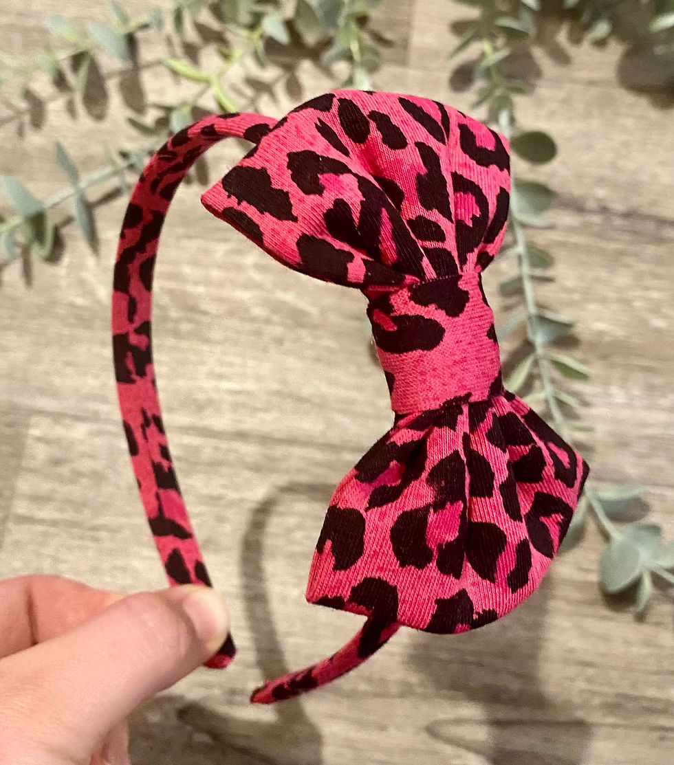 Thumbnail: Pink Leopard Classic Bow Headband